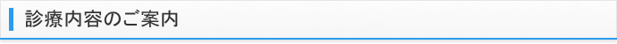 診療内容のご案内
